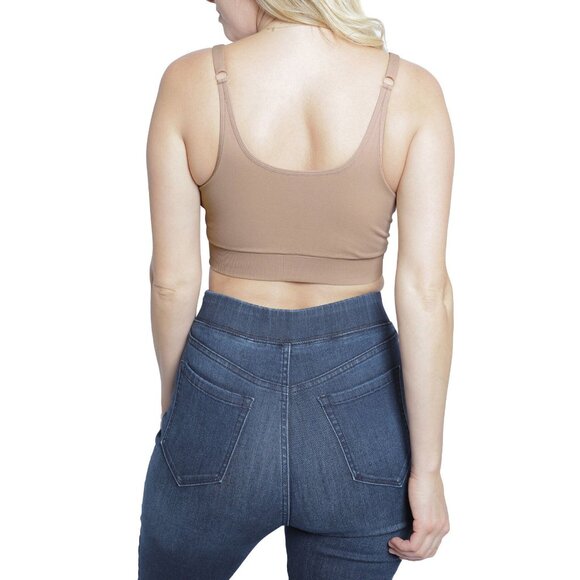 New Ingrid & Isabel Cooling Crossover Nursing Bra Beige Tan Size Small - Picture 2 of 3